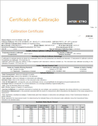 SonicSniffer calibration certificate example