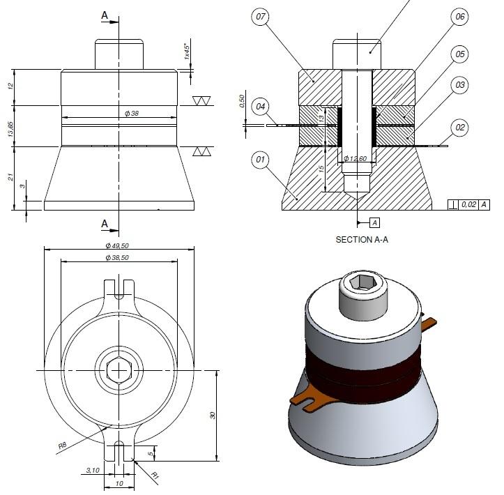 Diseño de un transductor de limpieza por ultrasonidos que se puede probar y ajustar con el Analizador TRZ®.