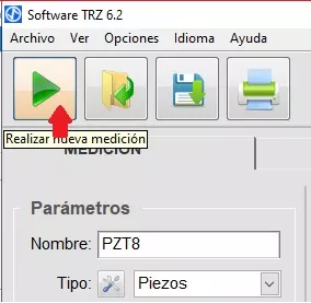 Realización de una medición en el Analizador TRZ.